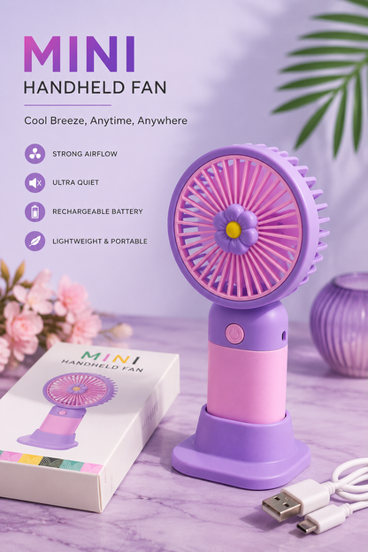 mini rechargeable handheld fan