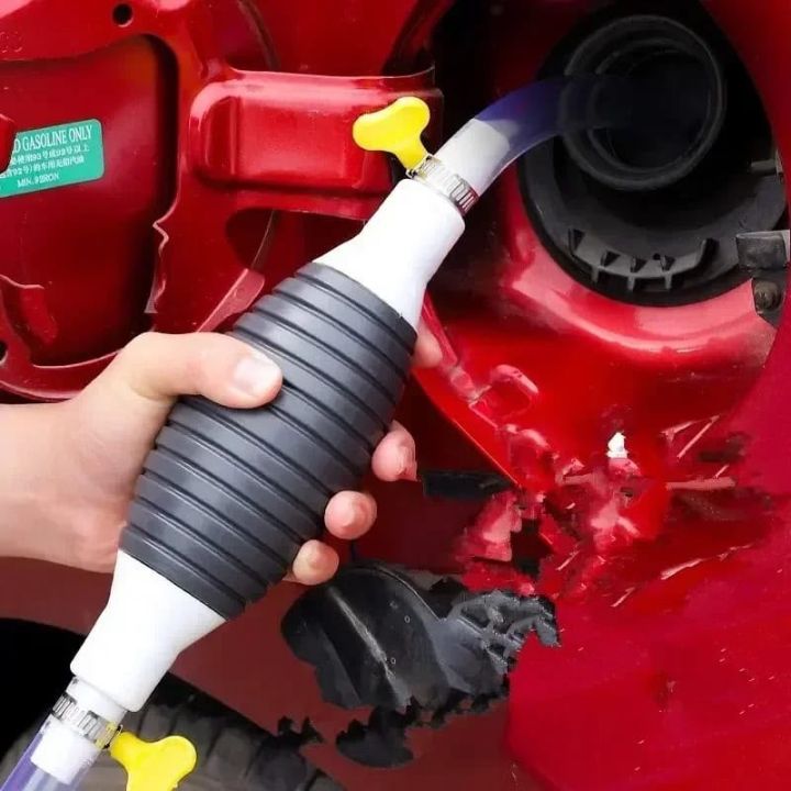 Portable Hand Siphon Transfer Pump for Cars, Bikes & Generators